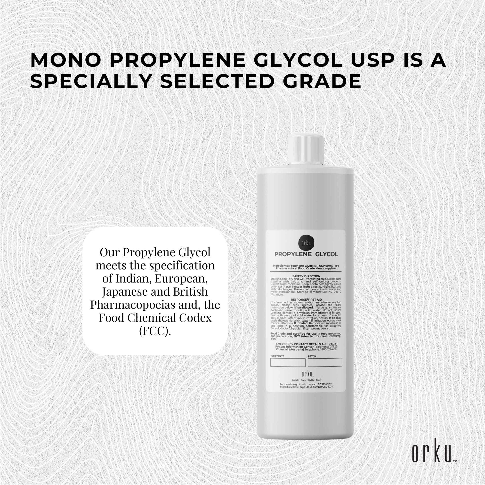 500ml Propylene Glycol BP USP 99.9% Pharmaceutical Food Grade Monopropylene V238-SUPDZ-31369576251472