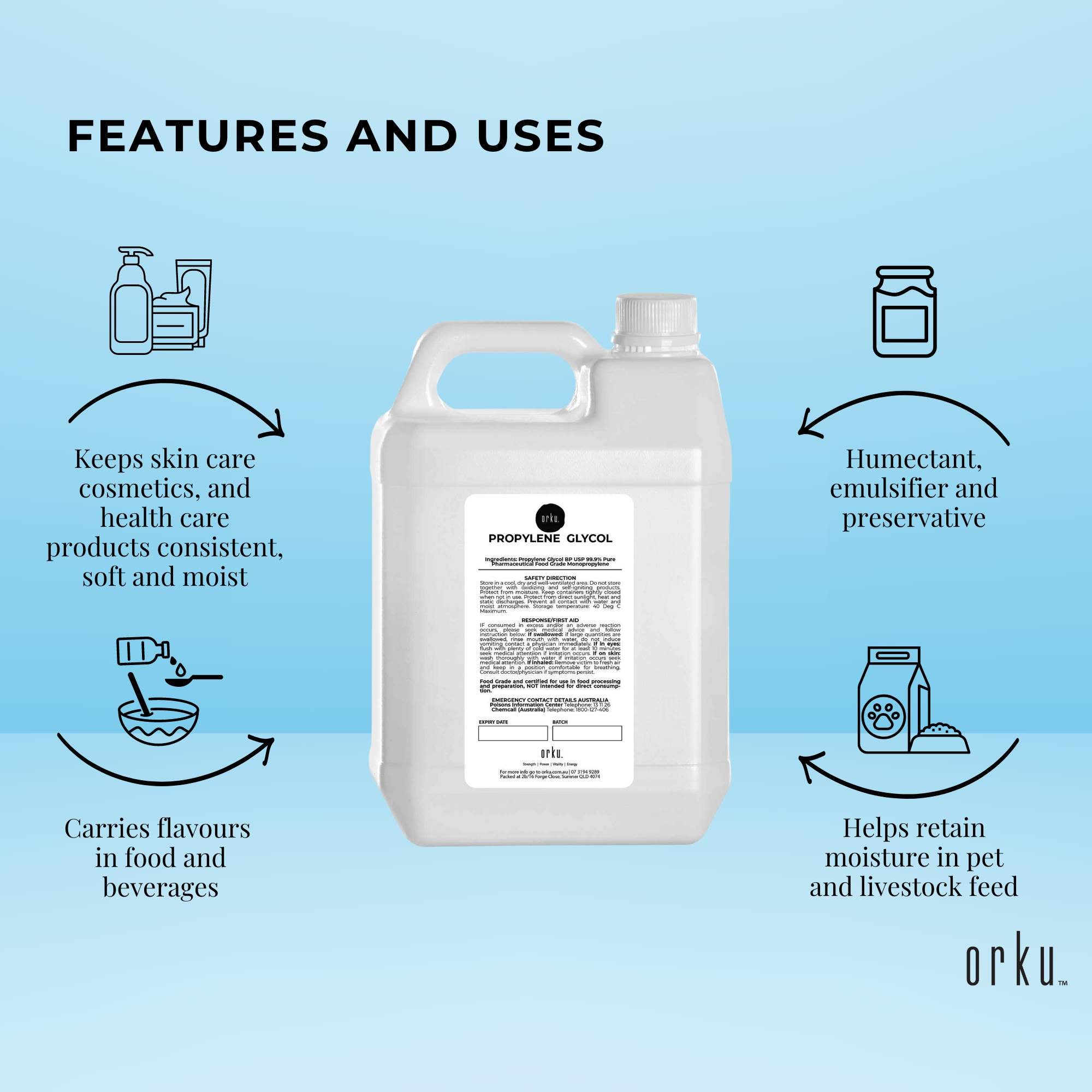 5L Propylene Glycol BP USP 99.9% Pure Pharmaceutical Food Grade Monopropylene V238-SUPDZ-31369689366608
