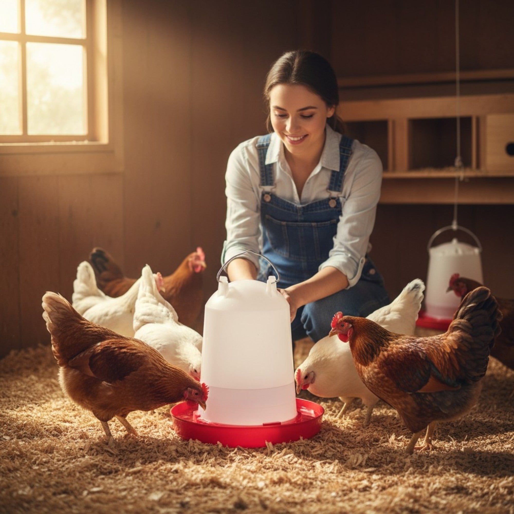 Rooster Farms 10L Automatic Chicken Drinker Poultry Waterer Bucket Chooks Ducks V238-SUPDZ-31370616569936