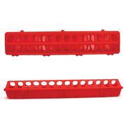 50cm Long Poultry Feeder Chicken Feeding Trough Red Plastic Flip Top Container V238-SUPDZ-31390009393232