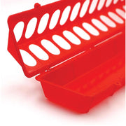 50cm Long Poultry Feeder Chicken Feeding Trough Red Plastic Flip Top Container V238-SUPDZ-31390009393232