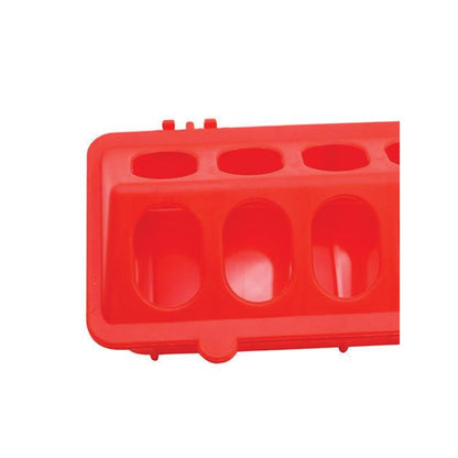 50cm Long Poultry Feeder Chicken Feeding Trough Red Plastic Flip Top Container V238-SUPDZ-31390009393232