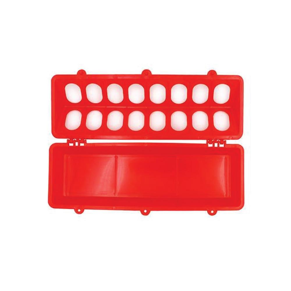 30cm Long Poultry Feeder Feeding Trough Chicken Chick Red Plastic Flip Top Container V238-SUPDZ-31390479548496