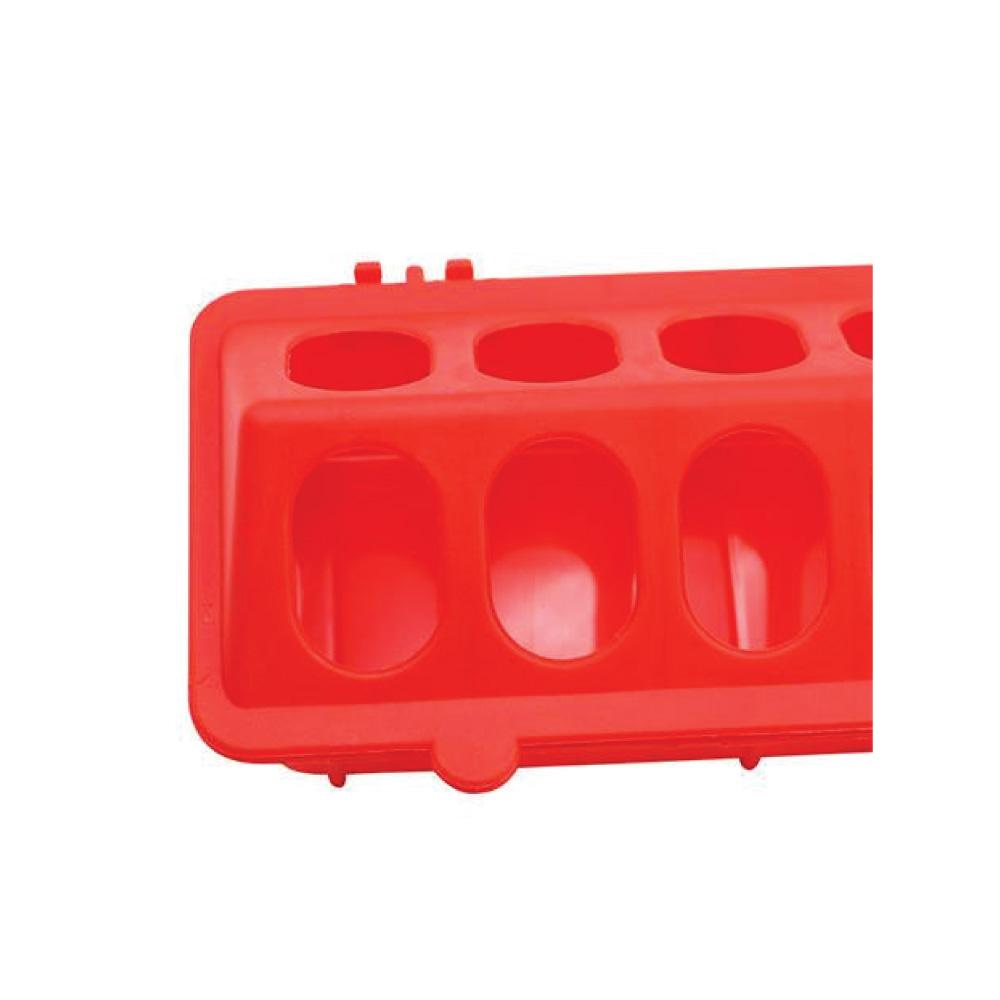 30cm Long Poultry Feeder Feeding Trough Chicken Chick Red Plastic Flip Top Container V238-SUPDZ-31390479548496