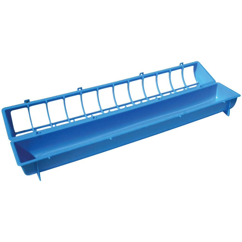 68cm Long Poultry Feeder Chicken Feeding Trough Blue Plastic Flip Top Container V238-SUPDZ-31390647550032