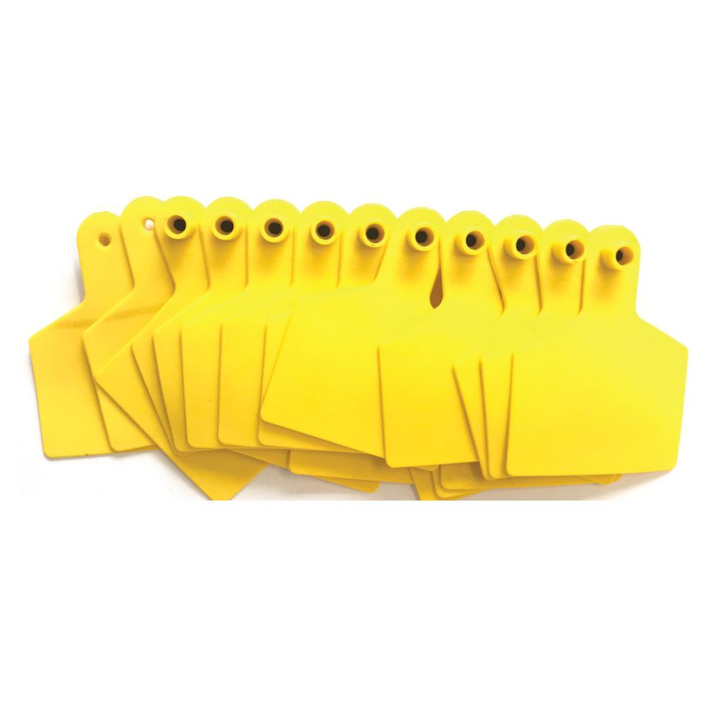 100x Cattle Ear Tags 7.5x10cm Set - XL Yellow Blank Cow Sheep Livestock Labels V238-SUPDZ-31399083212880