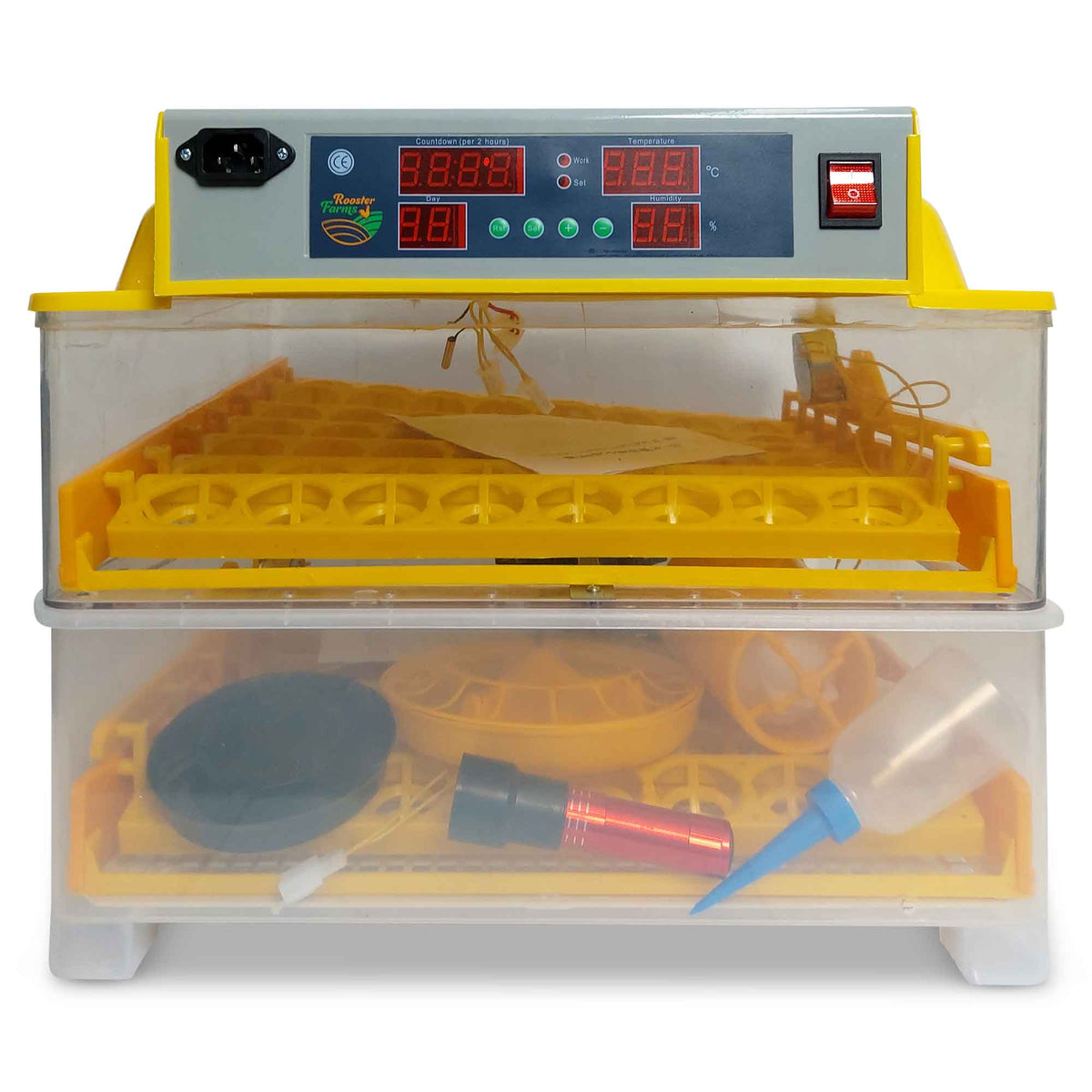 Rooster Farms Electric 112 Egg Incubator + Accessories for Chicken Quail Duck V238-SUPDZ-31399883210832