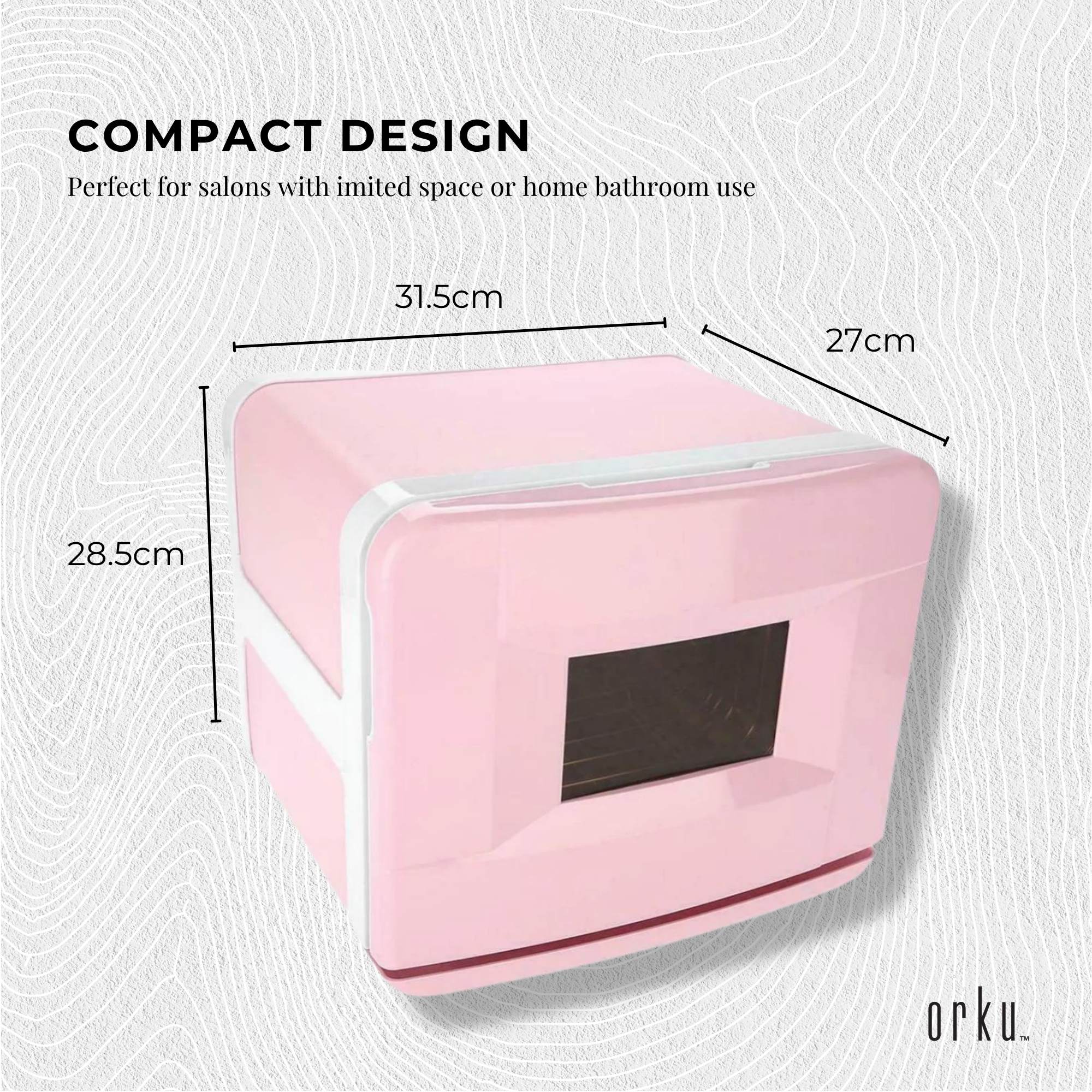 Orku 8L Pink Electric Towel Warmer UV Steriliser Cabinet Salon Heat Sanitiser V238-SUPDZ-31407410053200