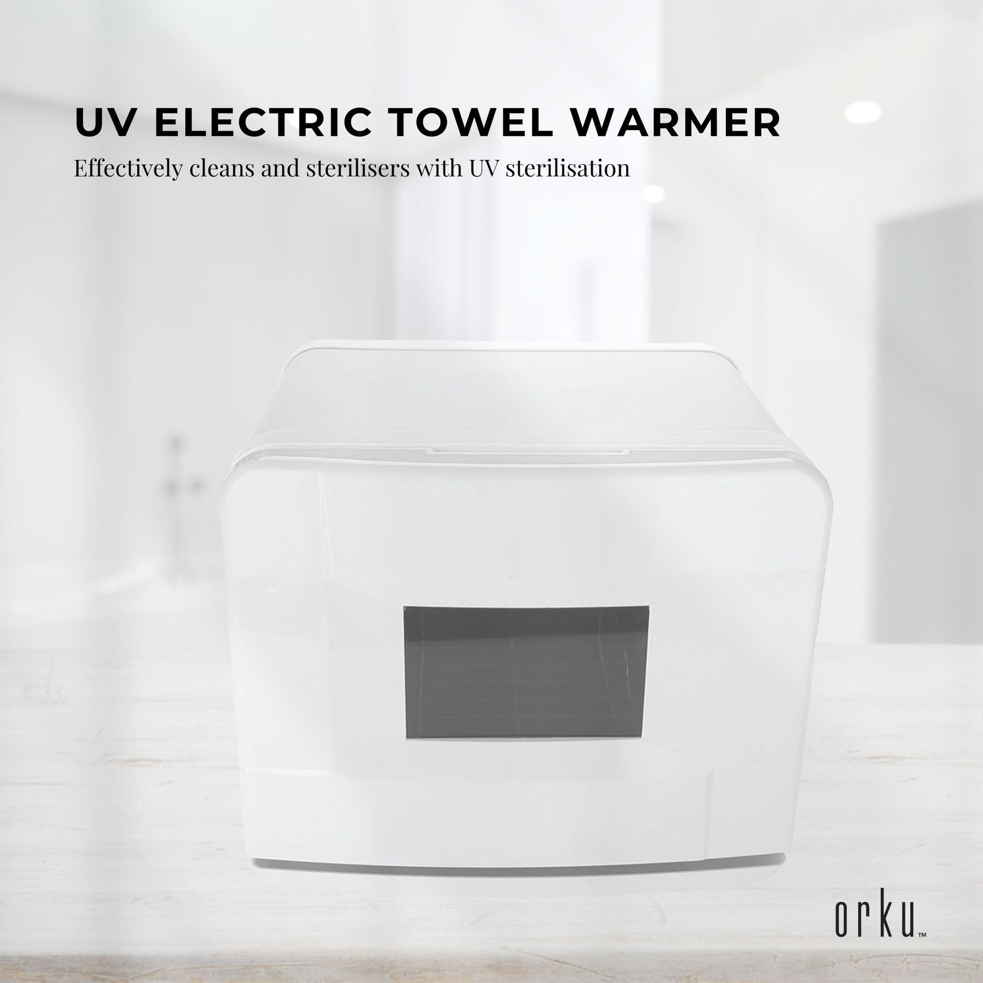Orku 8L White Electric Towel Warmer UV Steriliser Cabinet Salon Heat Sanitiser V238-SUPDZ-31407905800272