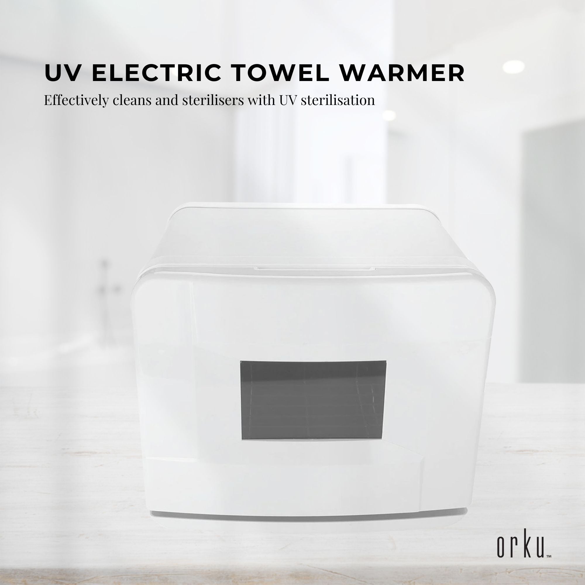 Orku 8L White Electric Towel Warmer UV Steriliser Cabinet Salon Heat Sanitiser V238-SUPDZ-31407905800272