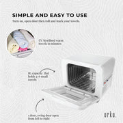 Orku 8L White Electric Towel Warmer UV Steriliser Cabinet Salon Heat Sanitiser V238-SUPDZ-31407905800272