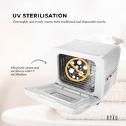 Orku 8L White Electric Towel Warmer UV Steriliser Cabinet Salon Heat Sanitiser V238-SUPDZ-31407905800272