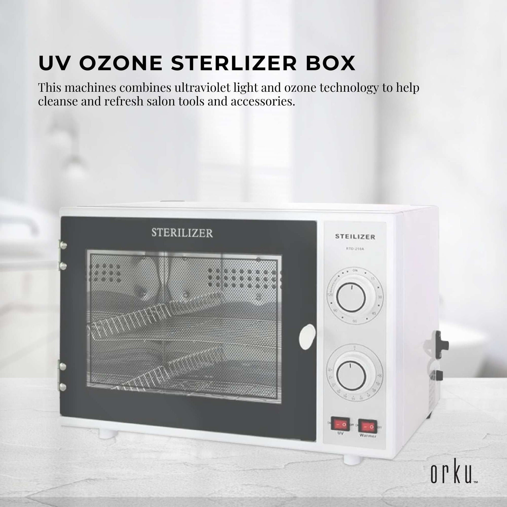 Orku 20L Ozone UV Steriliser Box - Beauty Equipment Salon Nail Tools Sterilizer V238-SUPDZ-31441164566608