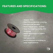 Rooster Farms 500m Dog Fence Underground Boundary Wire Cable - For TP16 Collar V238-SUPDZ-31500049252432