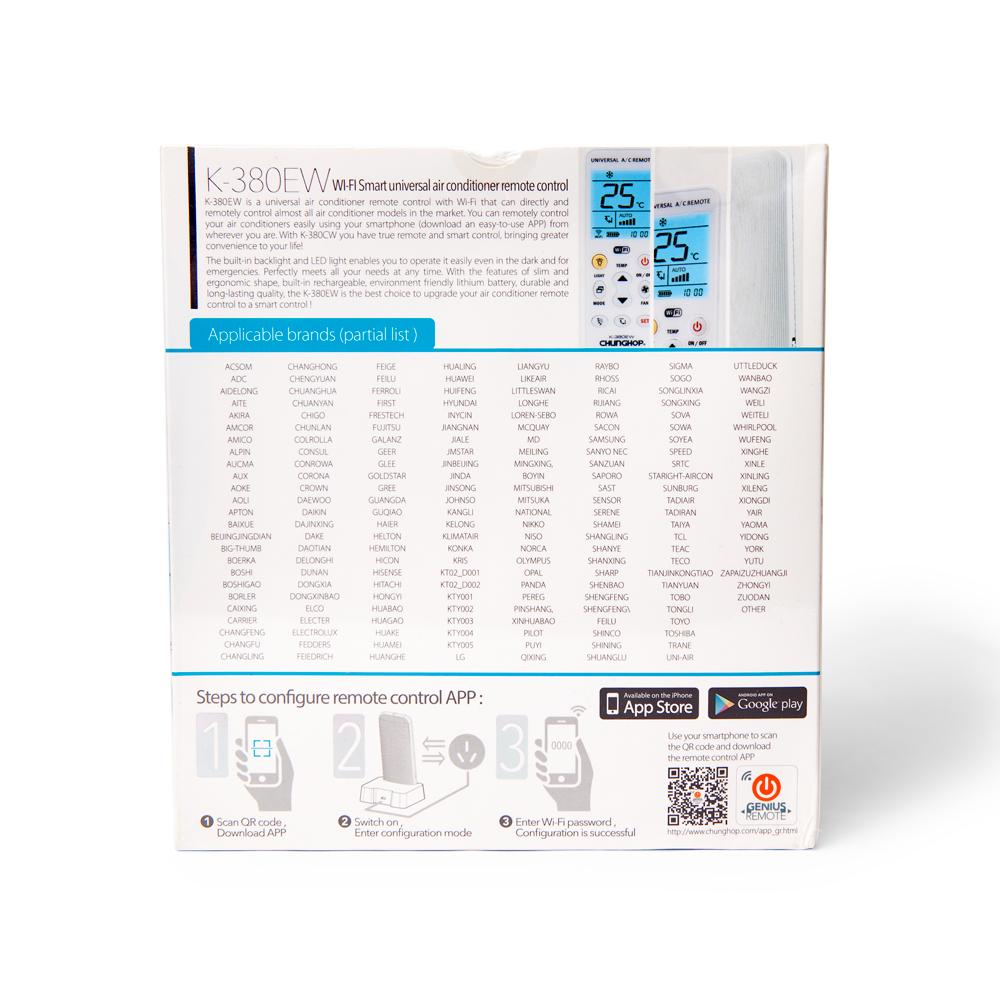 Chunghop K-380EW Wi-Fi Universal Air Conditioner AC Remote Control Replacement V238-SUPDZ-31500182847568