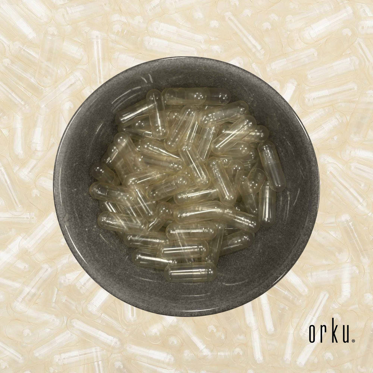 Orku 500x Empty Vegetable Capsules Size 00 - Unfilled Vegan Vege Clear Caps V238-SUPDZ-31590683115600