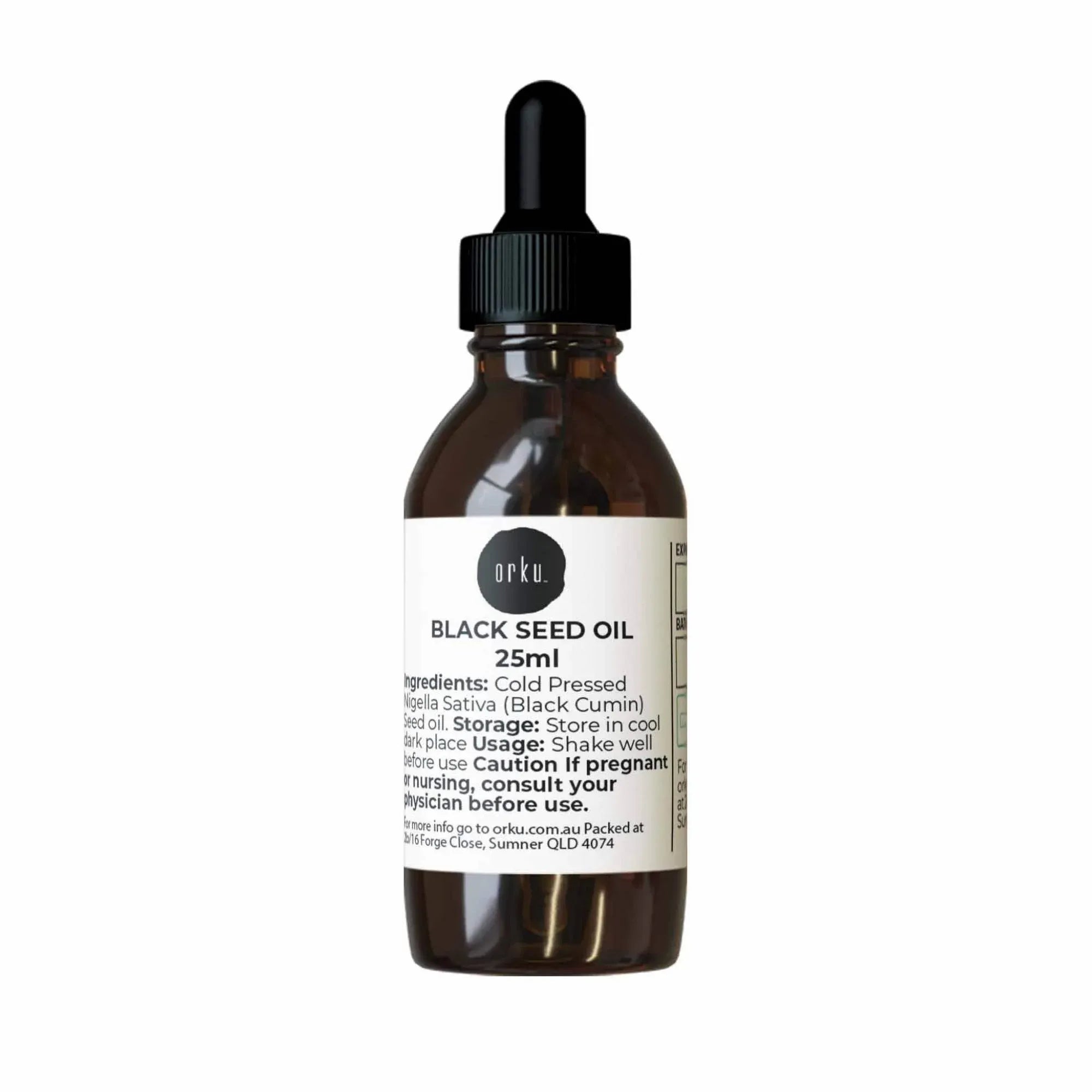 Orku 25ml Pure Black Seed Oil Cold Pressed 100% Ethiopian Nigella Sativa Cumin V238-SUPDZ-31790583578704