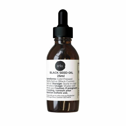 Orku 25ml Pure Black Seed Oil Cold Pressed 100% Ethiopian Nigella Sativa Cumin V238-SUPDZ-31790583578704