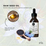 Orku 25ml Pure Black Seed Oil Cold Pressed 100% Ethiopian Nigella Sativa Cumin V238-SUPDZ-31790583578704