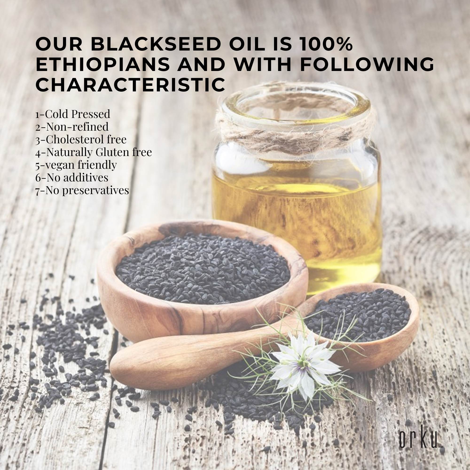 Orku 5L Pure Black Seed Oil Cold Pressed 100% Ethiopian Nigella Sativa Cumin V238-SUPDZ-31806027890768
