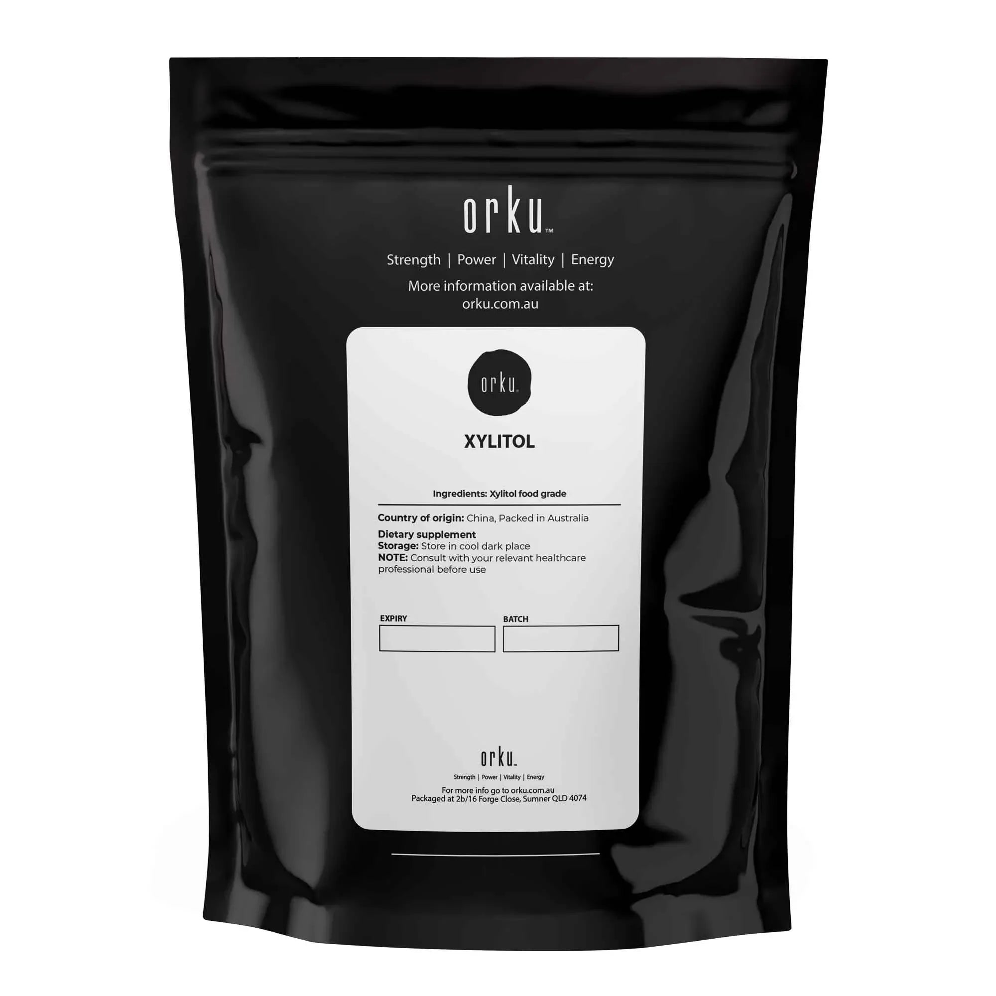Orku 100g Xylitol Crystal Powder - USP FCC Natural Sweetener Sugar Substitute V238-SUPDZ-31945037709392