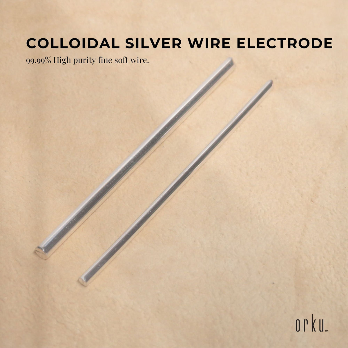 2x 8" Silver Rods 12 Gauge 99.99% High Purity Fine Soft Wire Colloidal Electrode V238-SUPDZ-31949057359952