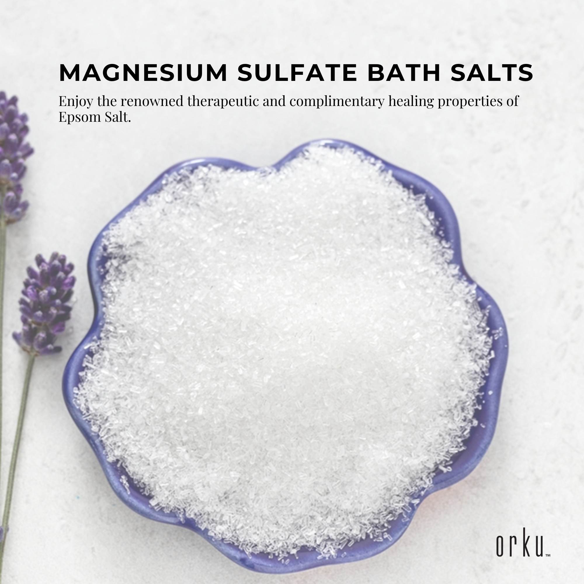 Orku 1Kg Epsom Salt - Magnesium Sulphate Bath Salts Skin Body V238-SUPDZ-31950184087632