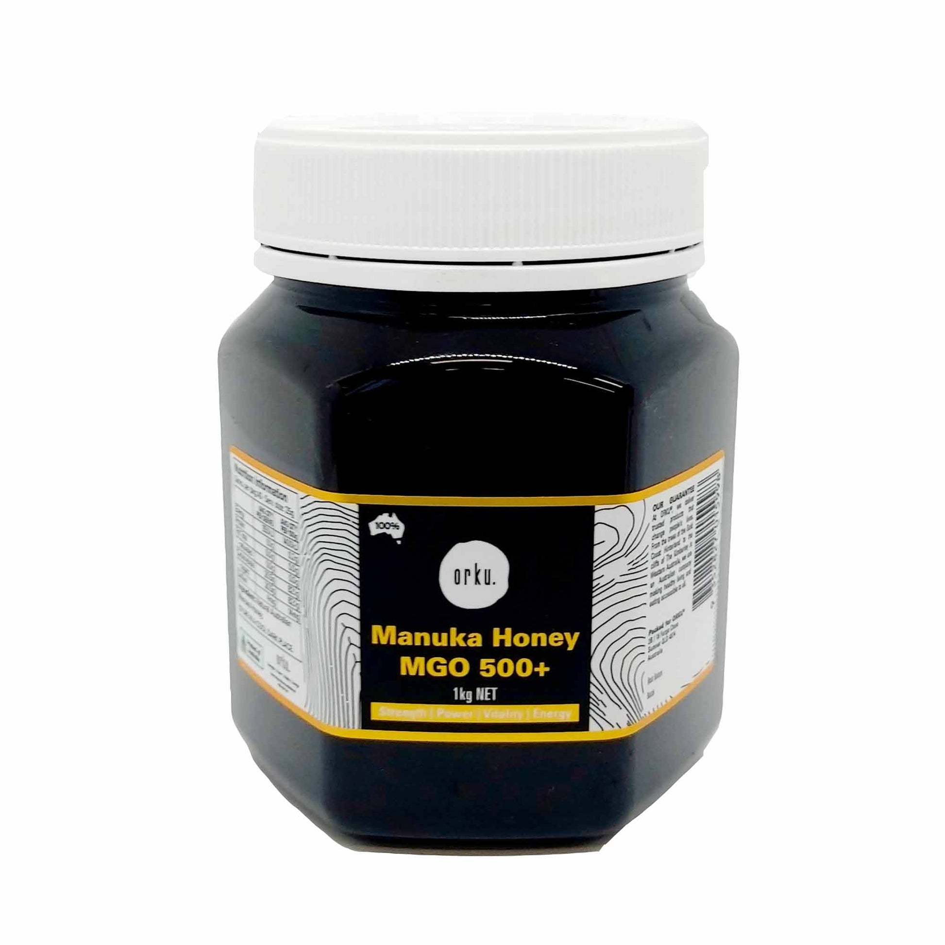 Orku 1Kg MGO 500+ Australian Manuka Honey - 100% Raw Natural Pure Jelly Bush V238-SUPDZ-31985099178064