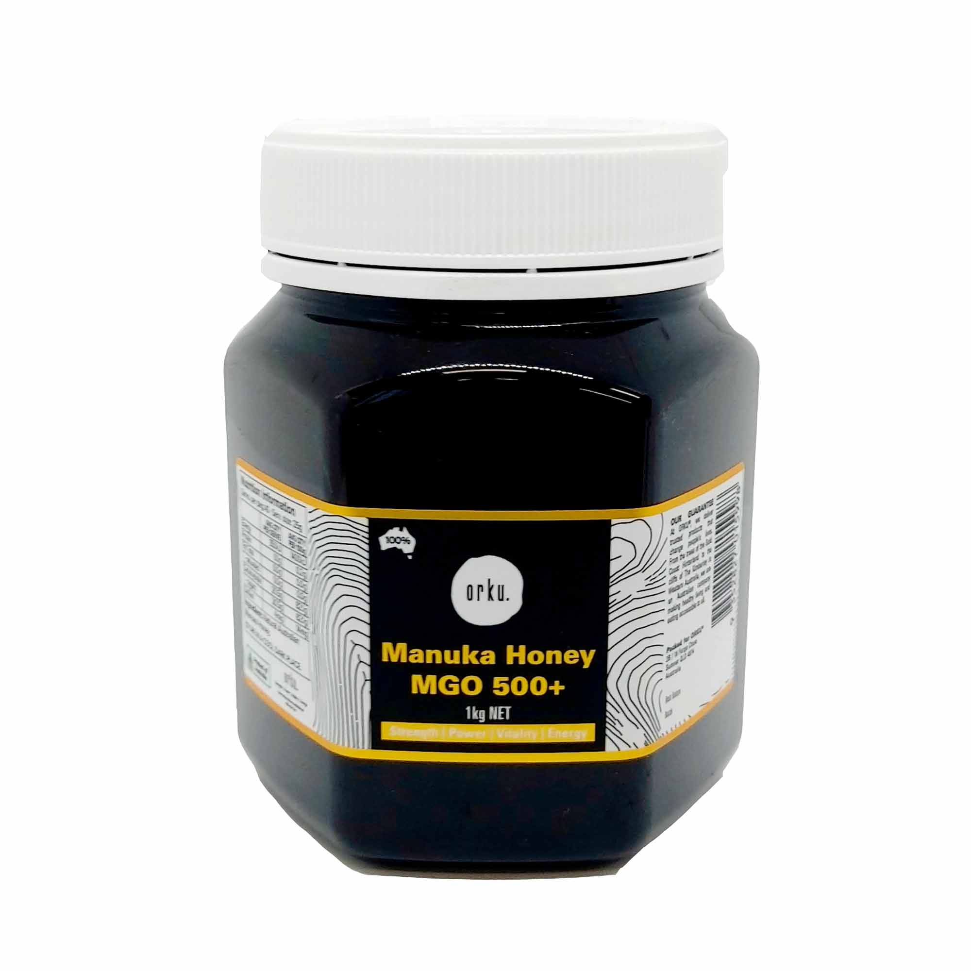 Orku 1Kg MGO 500+ Australian Manuka Honey - 100% Raw Natural Pure Jelly Bush V238-SUPDZ-31985099178064