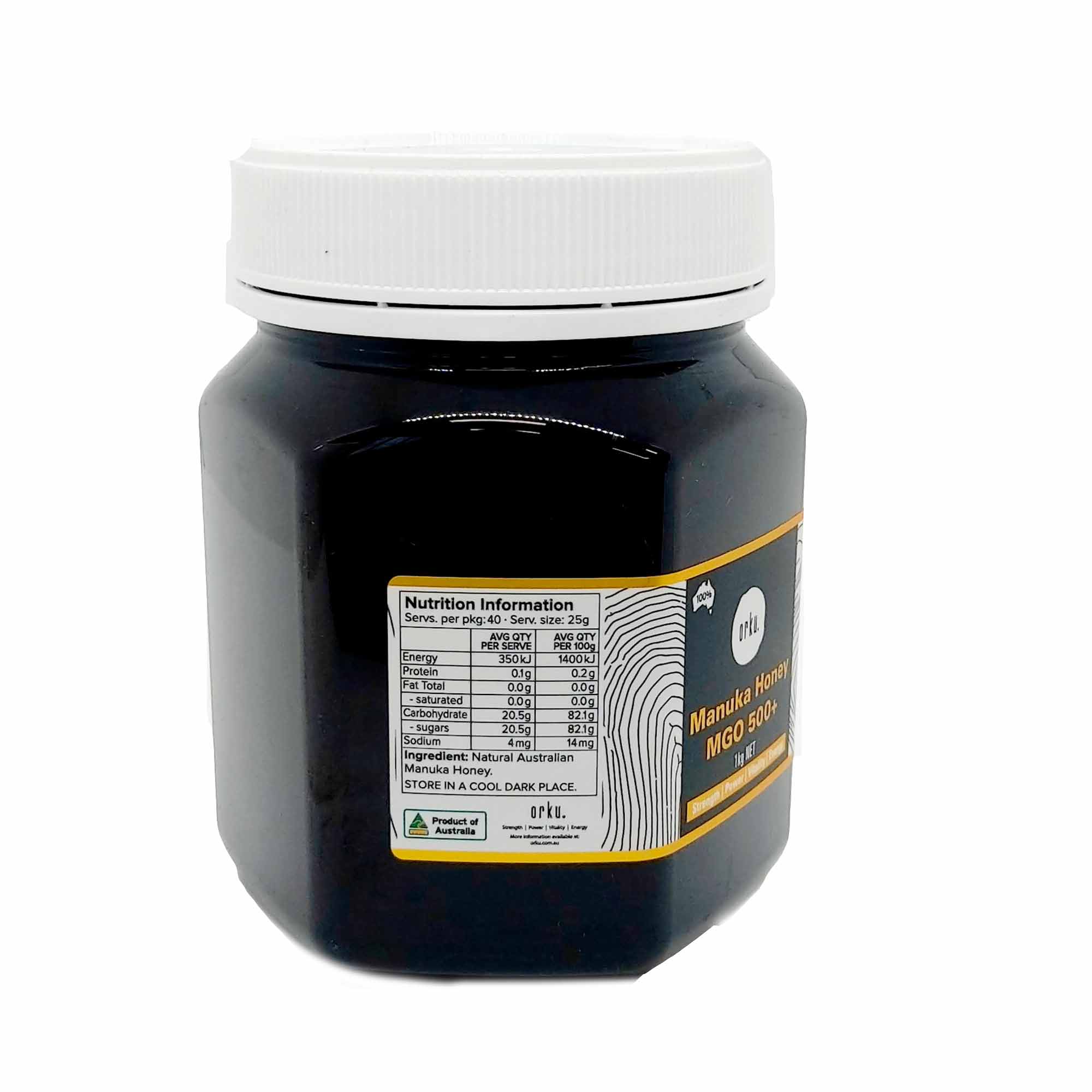 Orku 1Kg MGO 500+ Australian Manuka Honey - 100% Raw Natural Pure Jelly Bush V238-SUPDZ-31985099178064