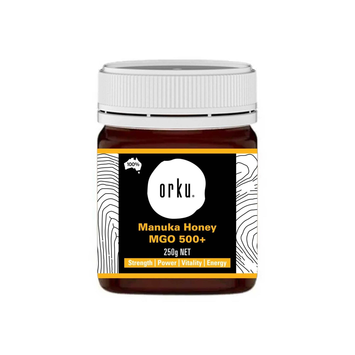 Orku 250g MGO 500+ Australian Manuka Honey - 100% Raw Natural Pure Jelly Bush V238-SUPDZ-31985334517840