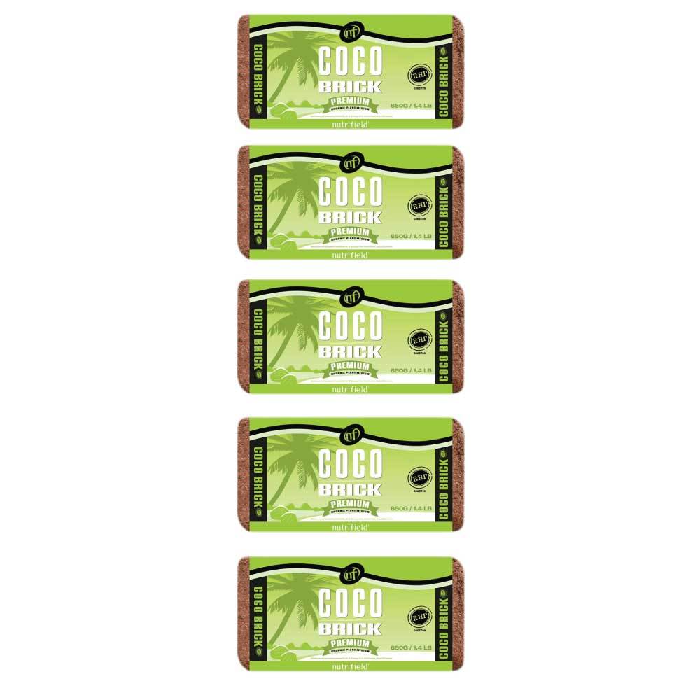 5x 650g Coco Brick Premium Coir Peat Organic Plant Growth Media Husk Nutrifield V238-SUPDZ-31989436809296