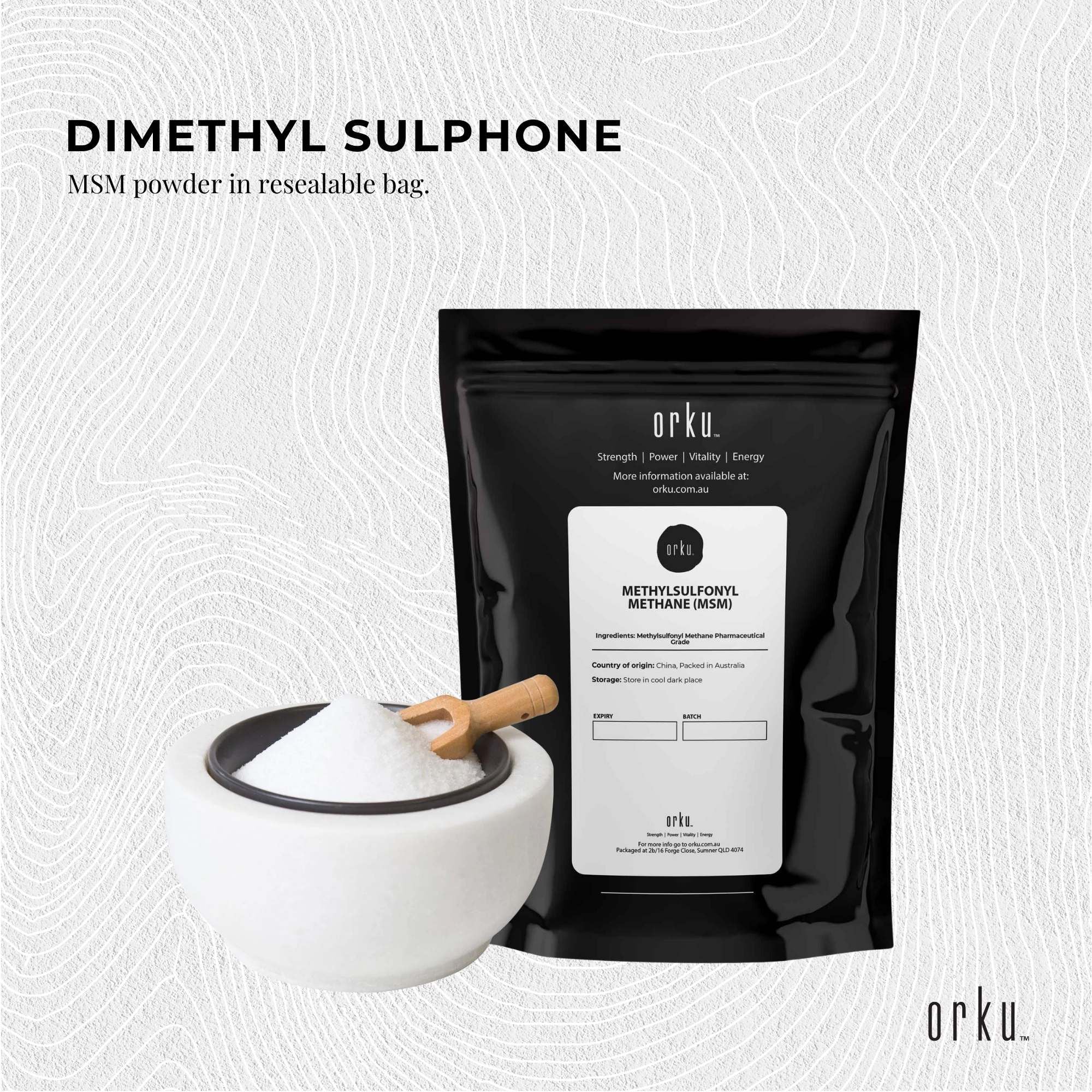 Orku 2Kg MSM Powder or Crystals - 99.9% Pure USP Grade Methylsulfonylmethane V238-SUPDZ-31991197925456