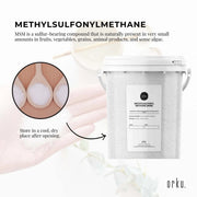 Orku 800g MSM Powder or Crystals Tub - 99.9% Pure USP Grade Methylsulfonylmethane V238-SUPDZ-31991317987408