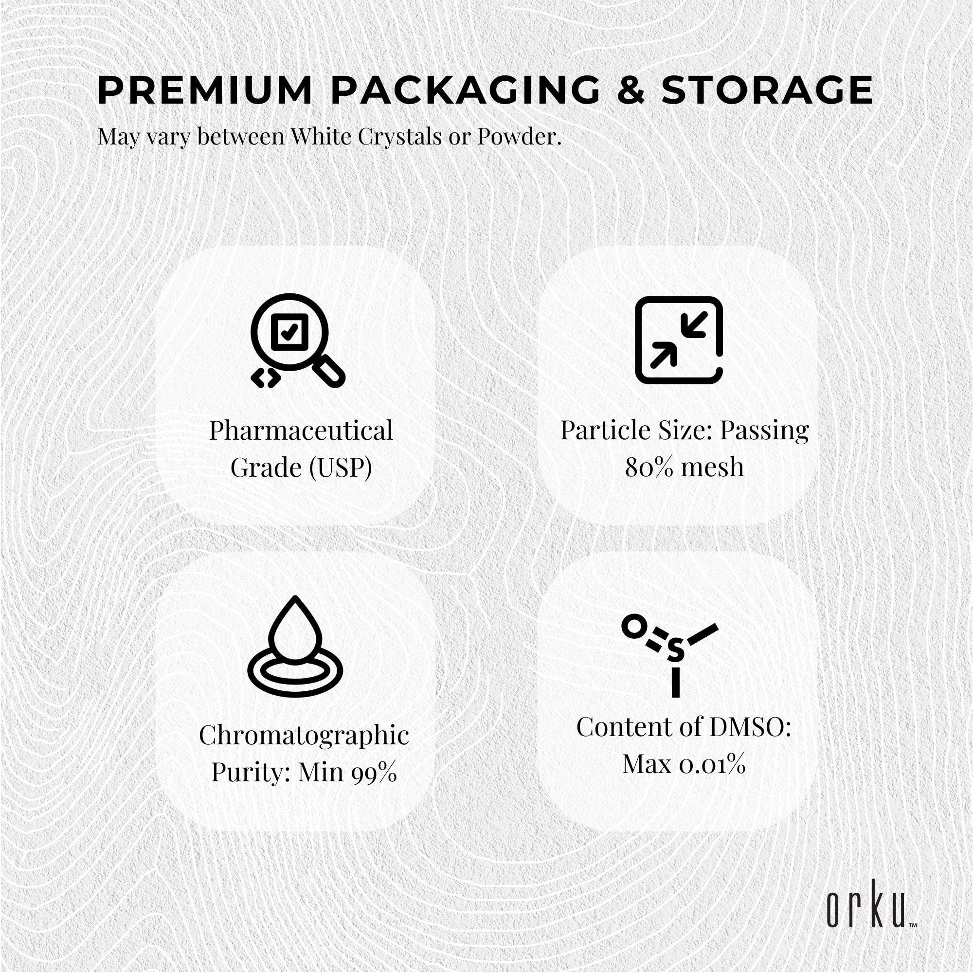 Orku 3Kg MSM Powder or Crystals Tub - 99.9% Pure USP Grade Methylsulfonylmethane V238-SUPDZ-31991328211024