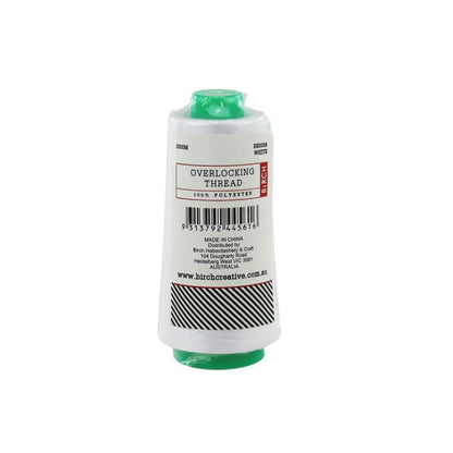 White Overlocking Thread 2000m Polyester Birch Overlocker Cone Spool Sewing V238-SUPDZ-32055921180752