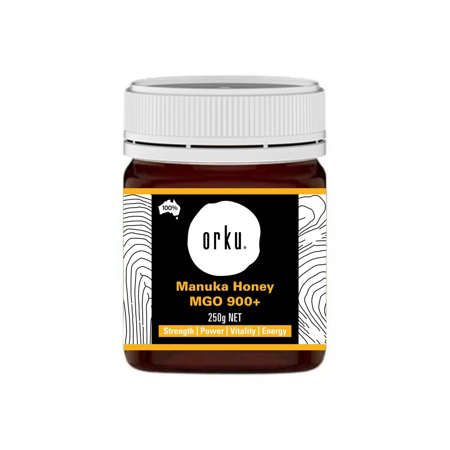 Orku 250g MGO 900+ Australian Manuka Honey - 100% Raw Natural Pure Jelly Bush V238-SUPDZ-32132942168144