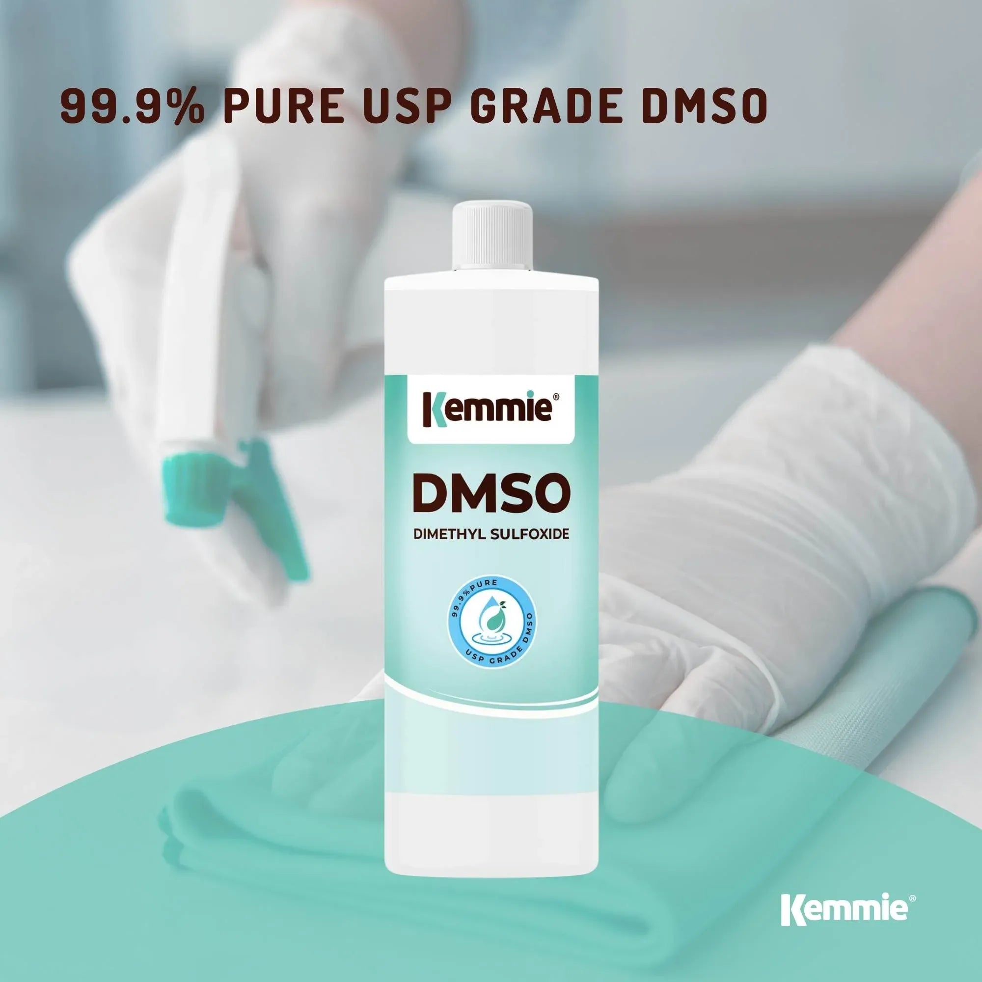 Kemmie 1L DMSO Liquid 99.9% Pure - USP Grade Dimethyl Sulfoxide Solvent V238-SUPDZ-32168888402000