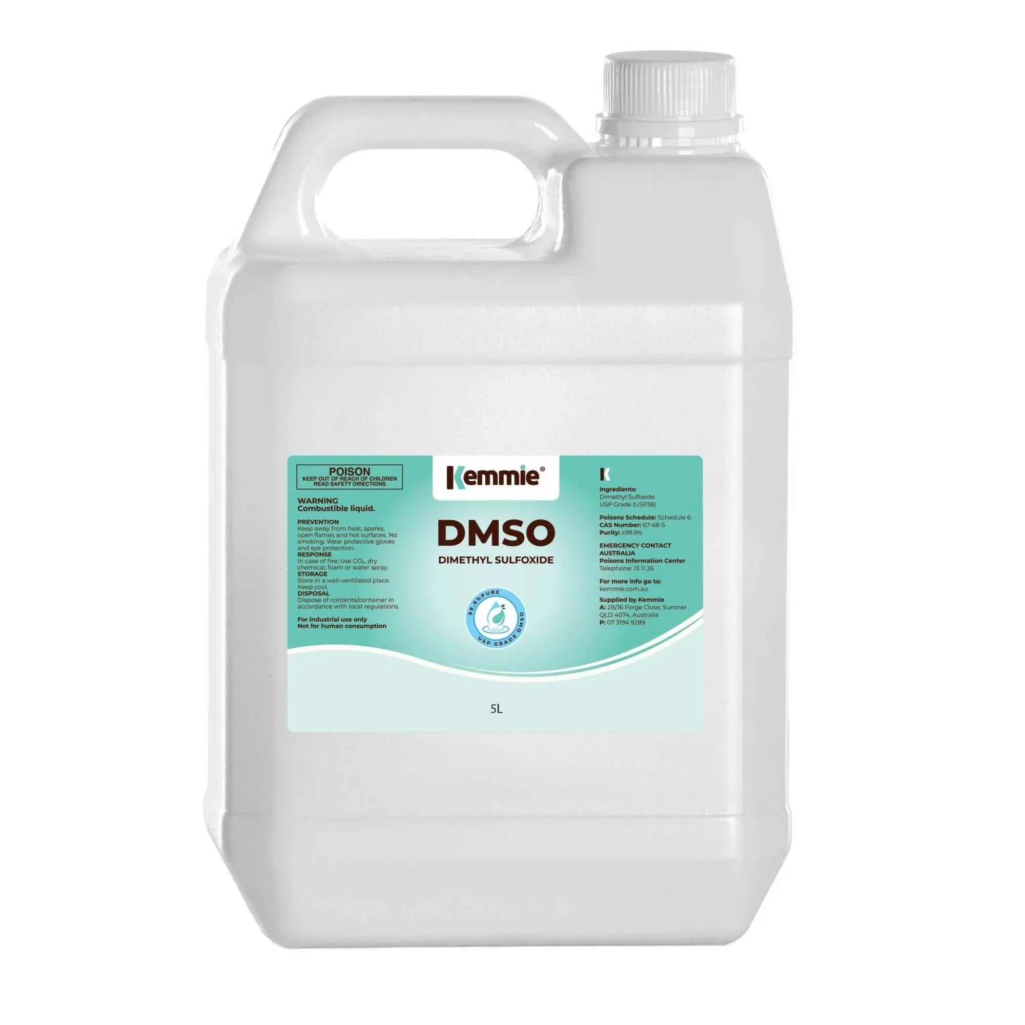 Kemmie 5L DMSO Liquid 99.9% Pure - USP Grade Dimethyl Sulfoxide Solvent Bulk V238-SUPDZ-32251701362768