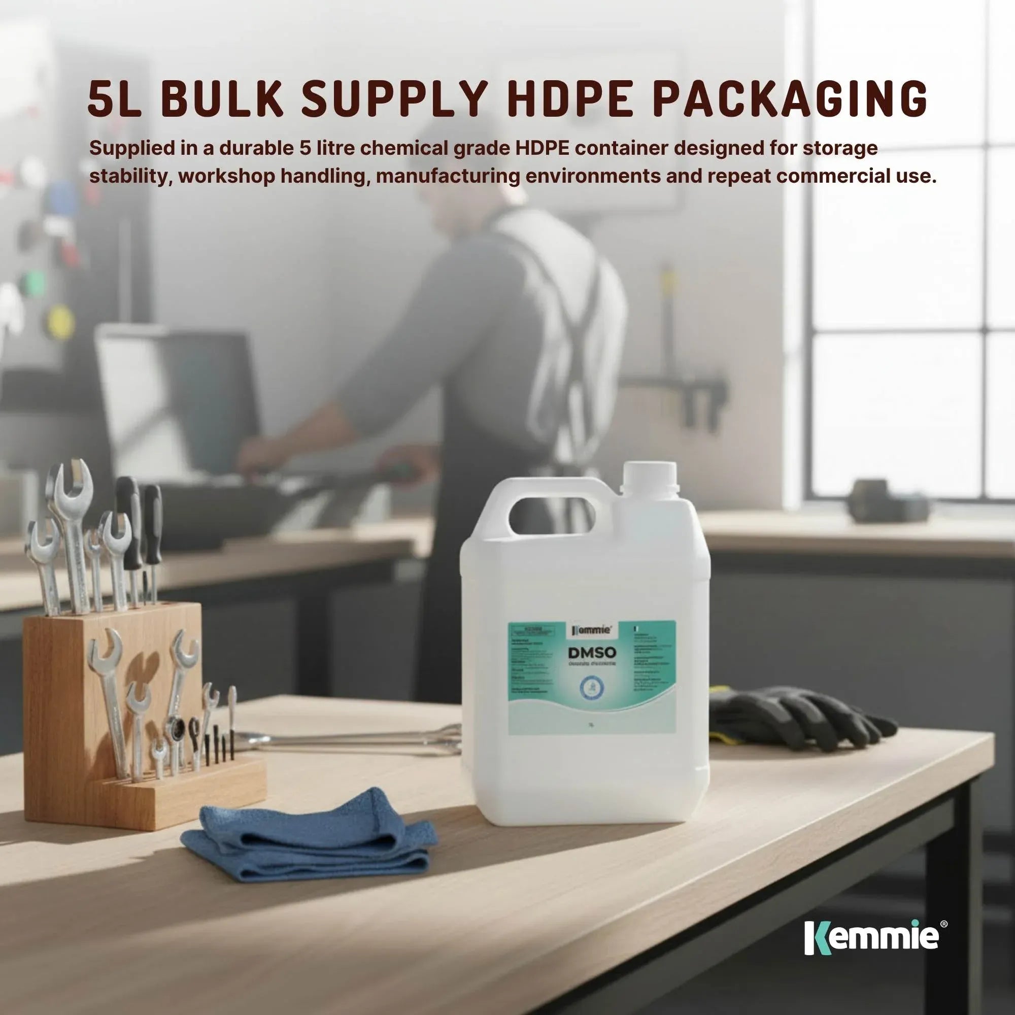 Kemmie 5L DMSO Liquid 99.9% Pure - USP Grade Dimethyl Sulfoxide Solvent Bulk V238-SUPDZ-32251701362768