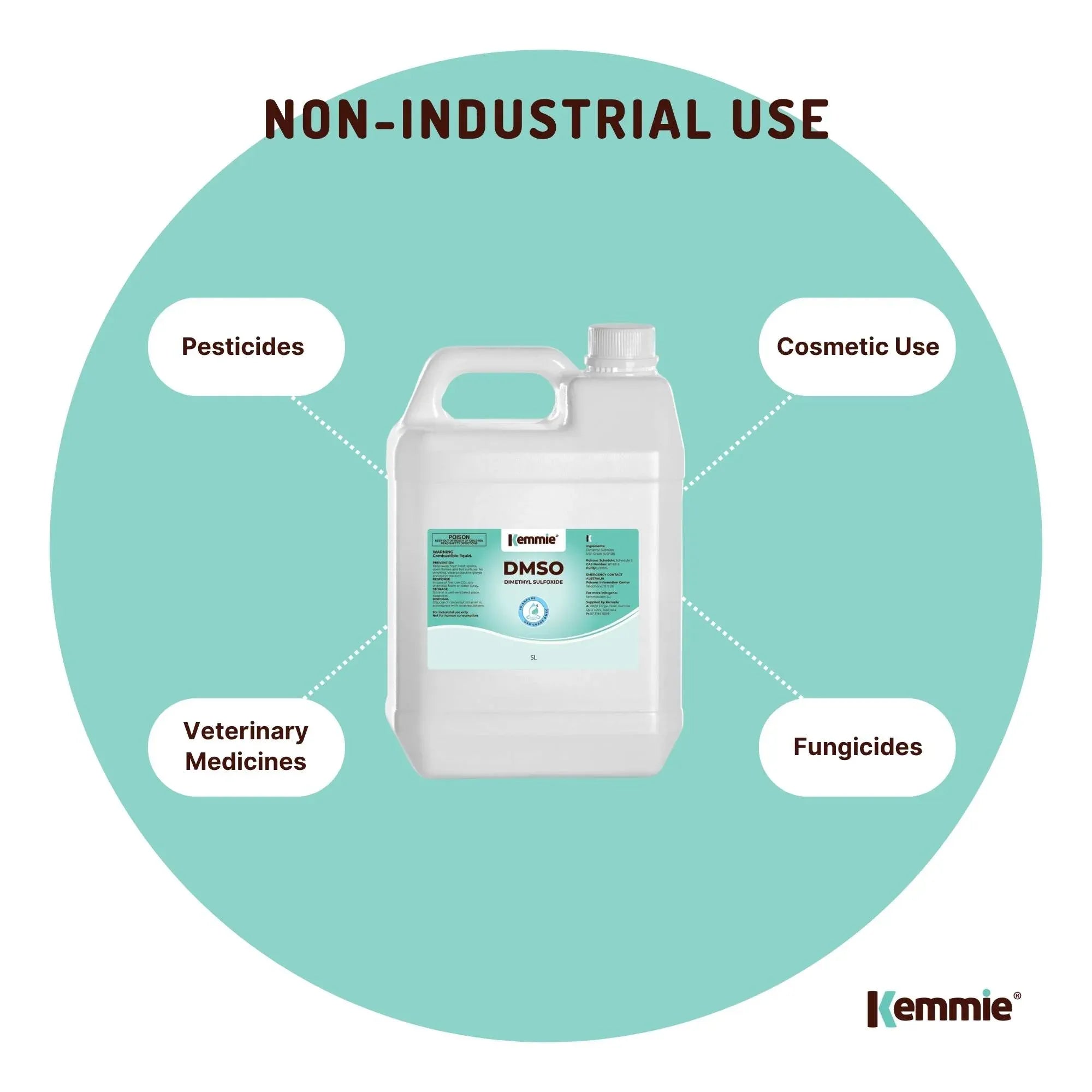 Kemmie 5L DMSO Liquid 99.9% Pure - USP Grade Dimethyl Sulfoxide Solvent Bulk V238-SUPDZ-32251701362768