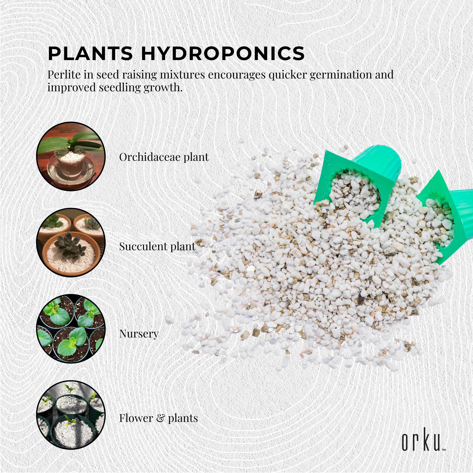 Orku 100L Perlite Super Coarse Premium Soil Expanded Medium Plants Hydroponics V238-SUPDZ-32280850989136