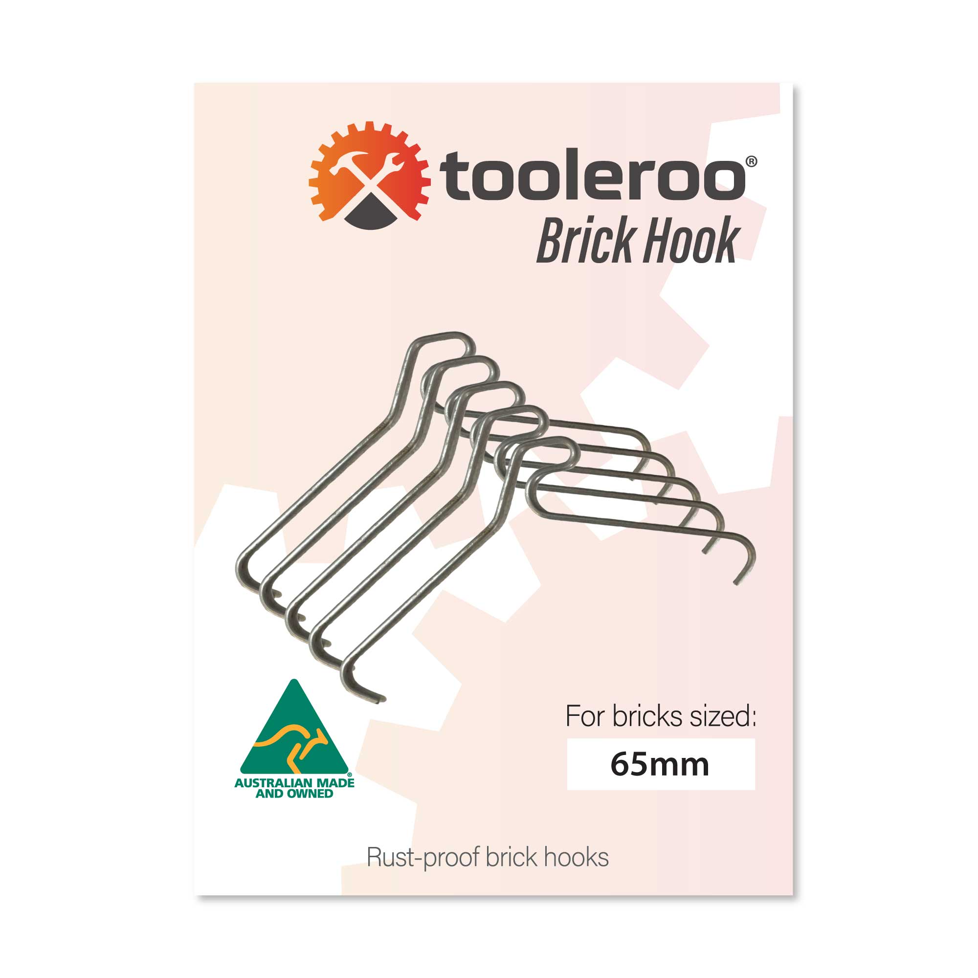 10 Pack 65mm (2.5") Brick Hooks - Wall Crab Clips Hangers For Pictures Plants V238-SUPDZ-32322603778128