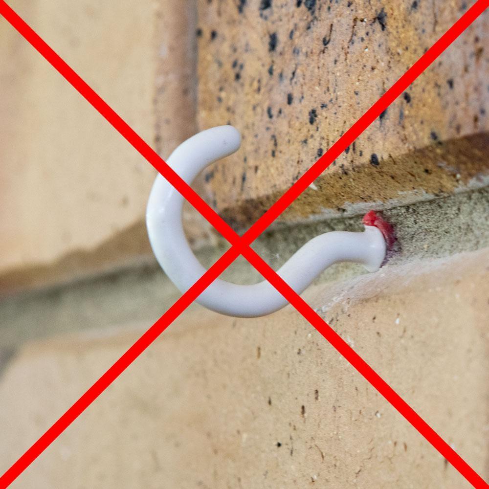 10 Pack 155-165mm (6-6.5") Brick Hooks - Wall Clips Hangers For Pictures Plants V238-SUPDZ-32322737864784