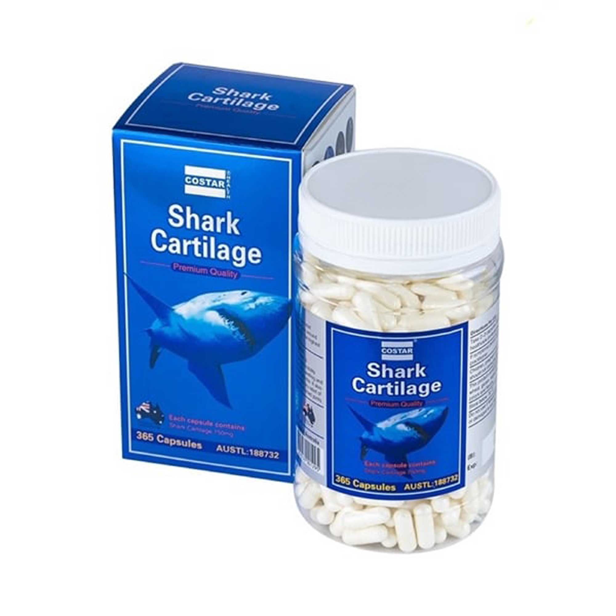 Costar Shark Cartilage 750mg 365 Capsules - Joint Support Supplement V238-SUPDZ-32330642161744