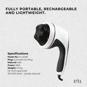 Orku Full Body Vibration Handheld Massager - 4 Heads Neck Shoulders Back Legs V238-SUPDZ-32465461117008