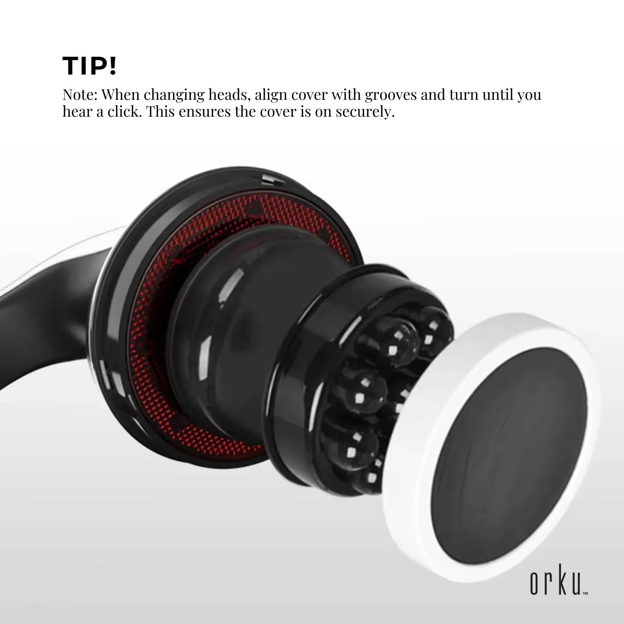 Orku Full Body Vibration Handheld Massager - 4 Heads Neck Shoulders Back Legs V238-SUPDZ-32465461117008