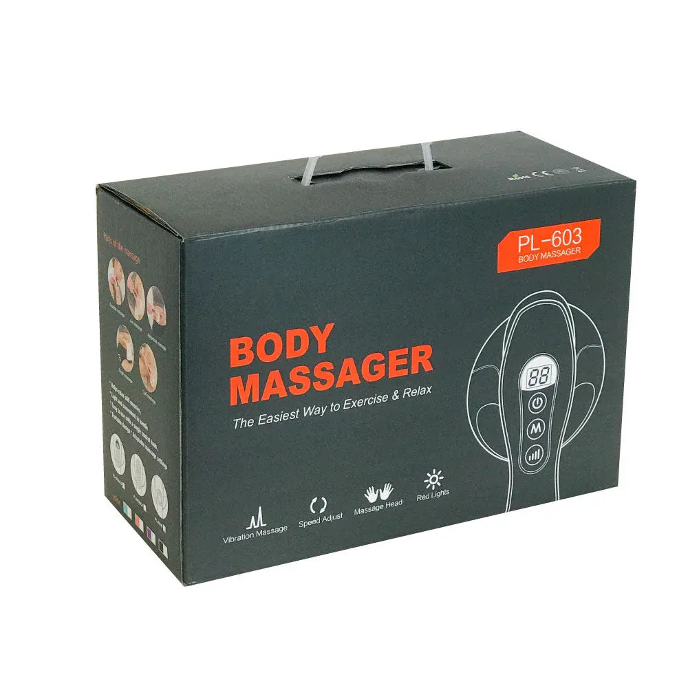 Orku Full Body Vibration Handheld Massager - 4 Heads Neck Shoulders Back Legs V238-SUPDZ-32465461117008