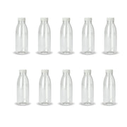 10x 300ml PET Juice Bottles + Tamper Evident Caps - Empty Plastic Recyclable Clear V238-SUPDZ-32470510239824