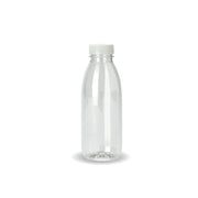 10x 300ml PET Juice Bottles + Tamper Evident Caps - Empty Plastic Recyclable Clear V238-SUPDZ-32470510239824